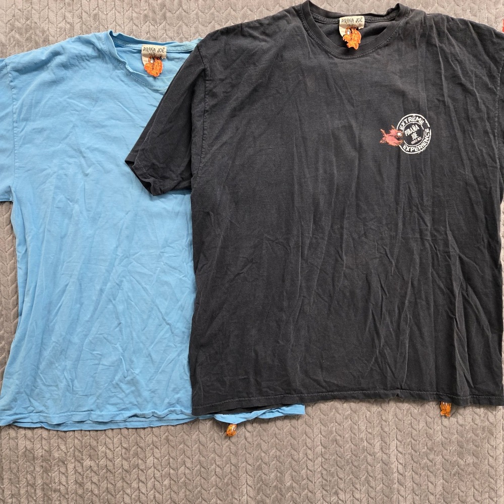2 Pirana Joe Extreme Experience Puerto Rico Graphic T-Shirt Mens XL Faded Black